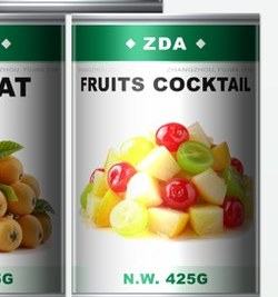 ZDA fruit cocktail in light syrup, 425 g